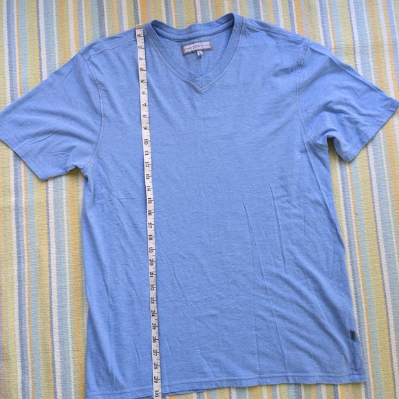 Mens pd&c blue knit v-neck tee Large - Picture 3 of 9